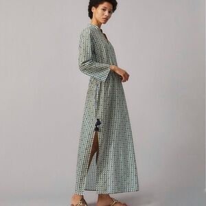green emerald velvet dress Tory Burch Women's Smocked Mini Dress – Saint Bernard